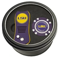 LSU Tigers Divot Tool & Golf Chip Personalized Tin Gift Set