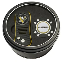 Pittsburgh Penguins Divot Tool & Golf Chip Personalized Tin Gift Set