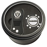 Las Vegas Raiders Divot Tool & Golf Chip Personalized Tin Gift Set