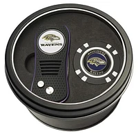 Baltimore Ravens Divot Tool & Golf Chip Personalized Tin Gift Set