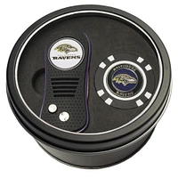 Baltimore Ravens Divot Tool & Golf Chip Personalized Tin Gift Set