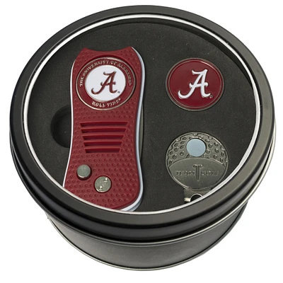 Alabama Crimson Tide Divot Tool Ball Marker & Cap Clip Personalized Tin Gift Set