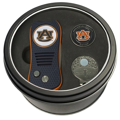 Auburn Tigers Divot Tool Ball Marker & Cap Clip Personalized Tin Gift Set