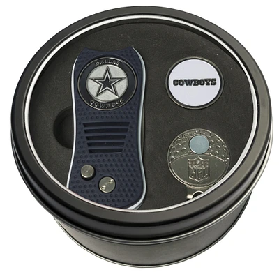 Dallas Cowboys Divot Tool Ball Marker & Cap Clip Personalized Tin Gift Set