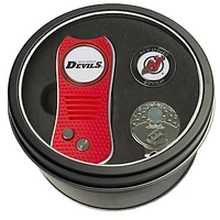 New Jersey Devils Divot Tool Ball Marker & Cap Clip Personalized Tin Gift Set