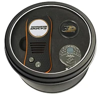Anaheim Ducks Divot Tool Ball Marker & Cap Clip Personalized Tin Gift Set