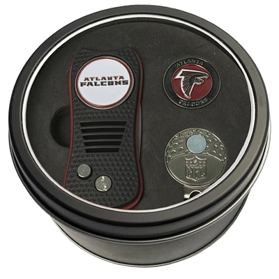 Atlanta Falcons Divot Tool Ball Marker & Cap Clip Personalized Tin Gift Set