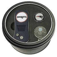 New England Patriots Divot Tool Ball Marker & Cap Clip Personalized Tin Gift Set