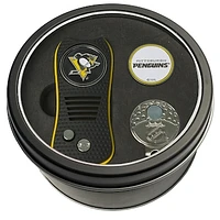 Pittsburgh Penguins Divot Tool Ball Marker & Cap Clip Personalized Tin Gift Set