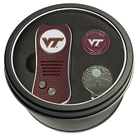 Virginia Tech Hokies Divot Tool Ball Marker & Cap Clip Personalized Tin Gift Set