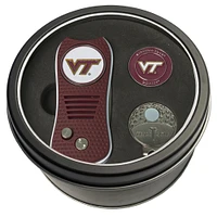 Virginia Tech Hokies Divot Tool Ball Marker & Cap Clip Personalized Tin Gift Set