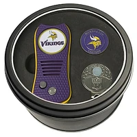 Minnesota Vikings Divot Tool Ball Marker & Cap Clip Personalized Tin Gift Set