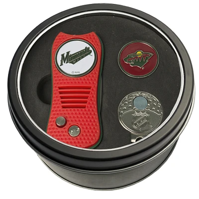 Minnesota Wild Divot Tool Ball Marker & Cap Clip Personalized Tin Gift Set