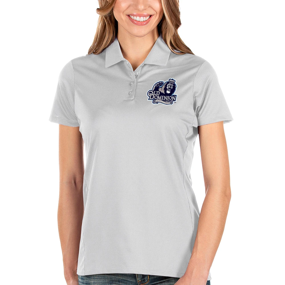 Women's Antigua White Old Dominion Monarchs Balance Polo