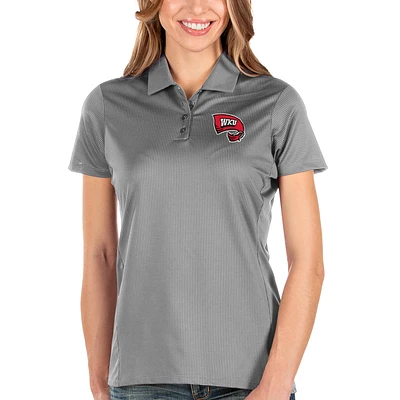 Women's Antigua Charcoal Western Kentucky Hilltoppers Balance Polo