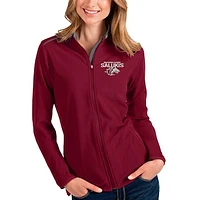 Women's Antigua Maroon/Gray Southern Illinois Salukis Glacier Full-Zip Jacket