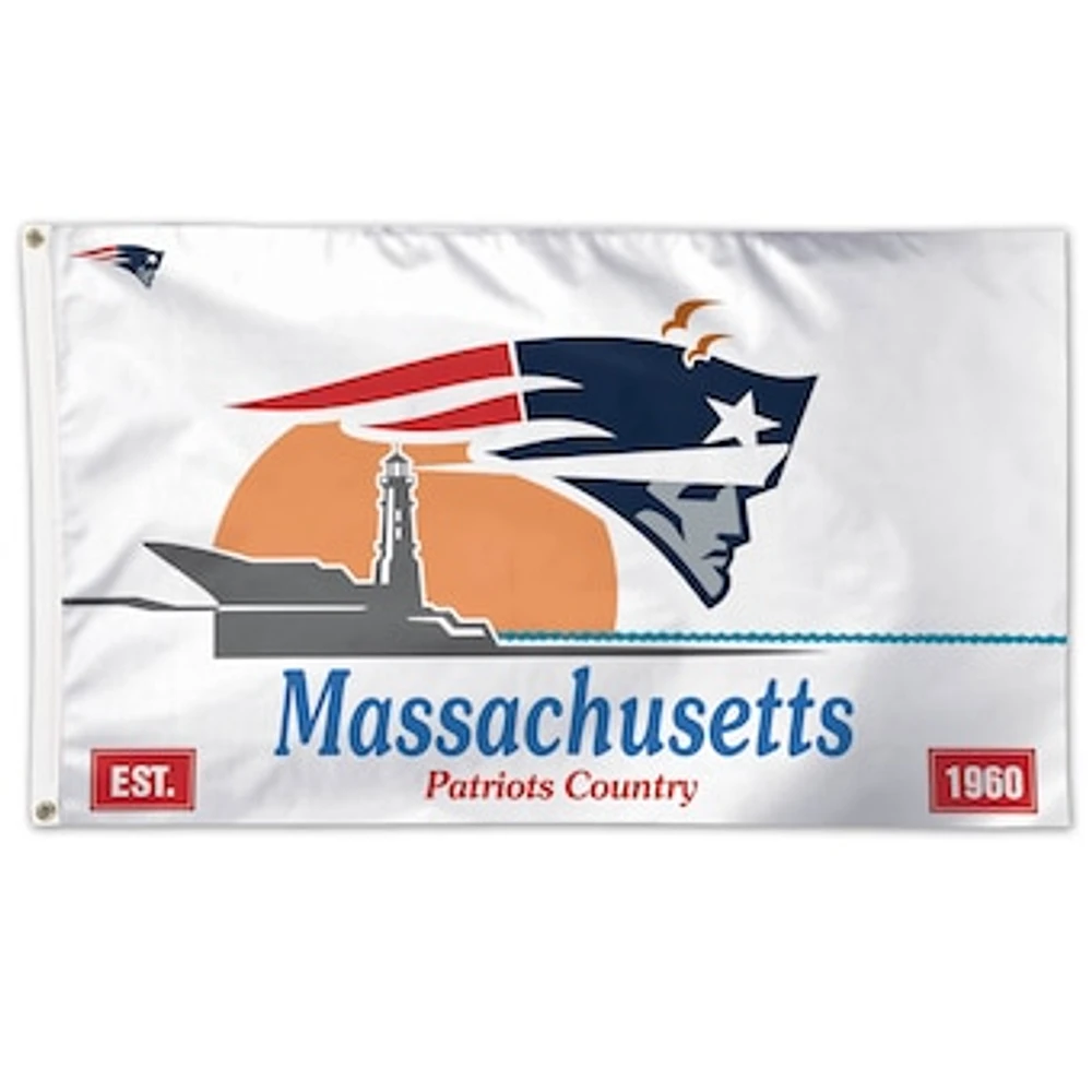 WinCraft New England Patriots Massachusetts State License Plate One-Sided 3' x 5' Flag