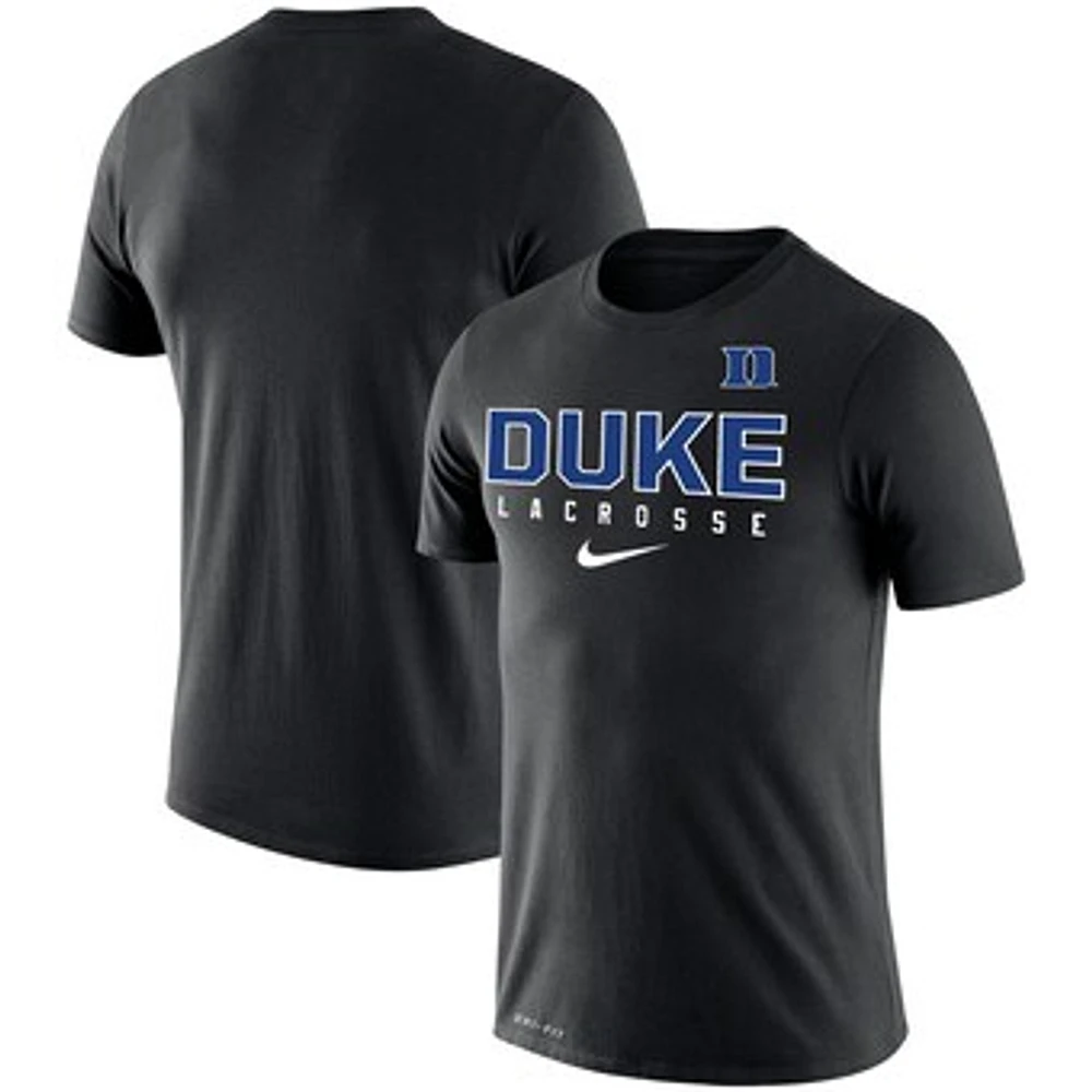 Men's Nike Black Duke Blue Devils Lacrosse Legend 2.0 Slim Fit Performance T-Shirt