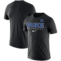 Men's Nike Black Duke Blue Devils Lacrosse Legend 2.0 Slim Fit Performance T-Shirt