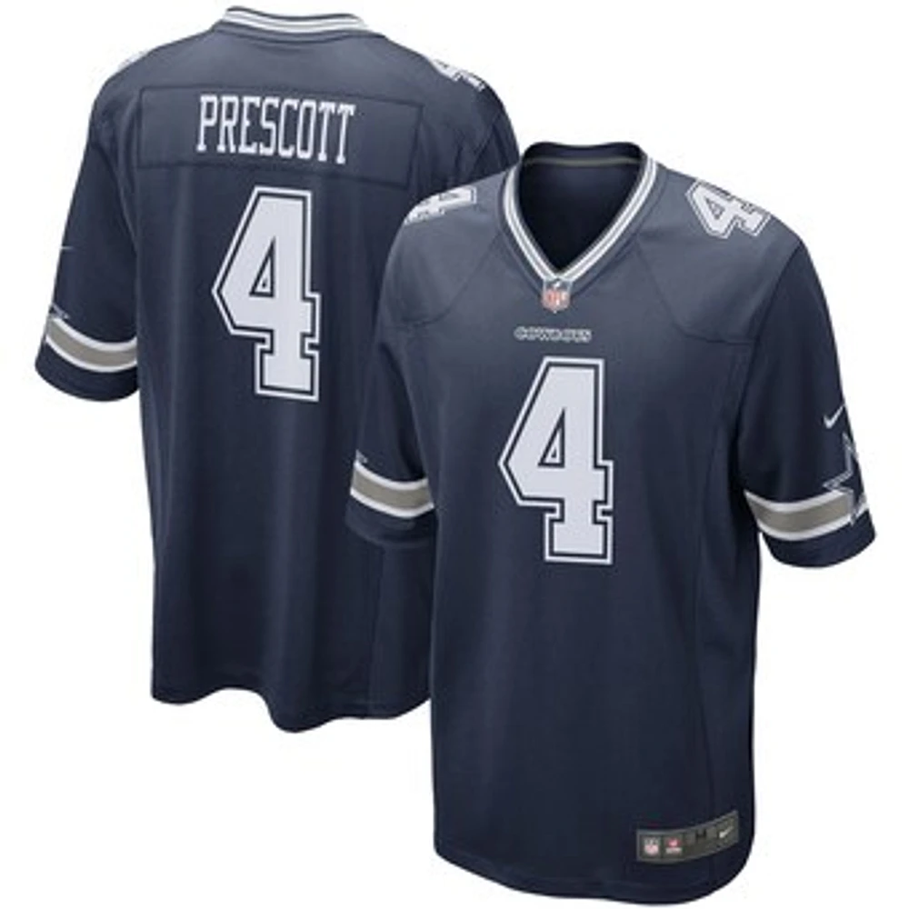 Men's Nike Dak Prescott Navy Dallas Cowboys Game Team Jersey