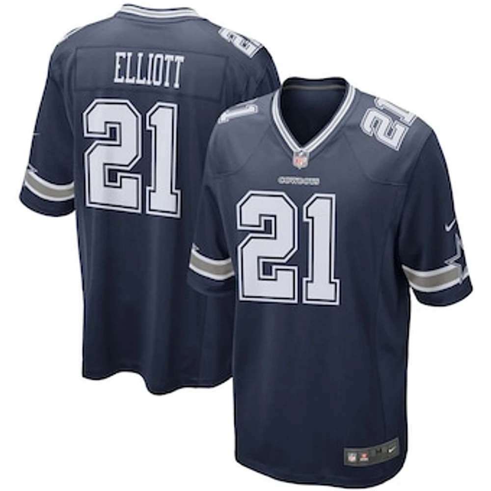 Men's Nike Ezekiel Elliott Navy Dallas Cowboys Game Team Jersey