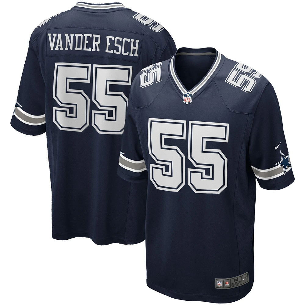 Men's Nike Leighton Vander Esch Navy Dallas Cowboys Team Game Jersey