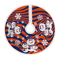 New York Mets Snowman Sherpa Christmas Tree Skirt