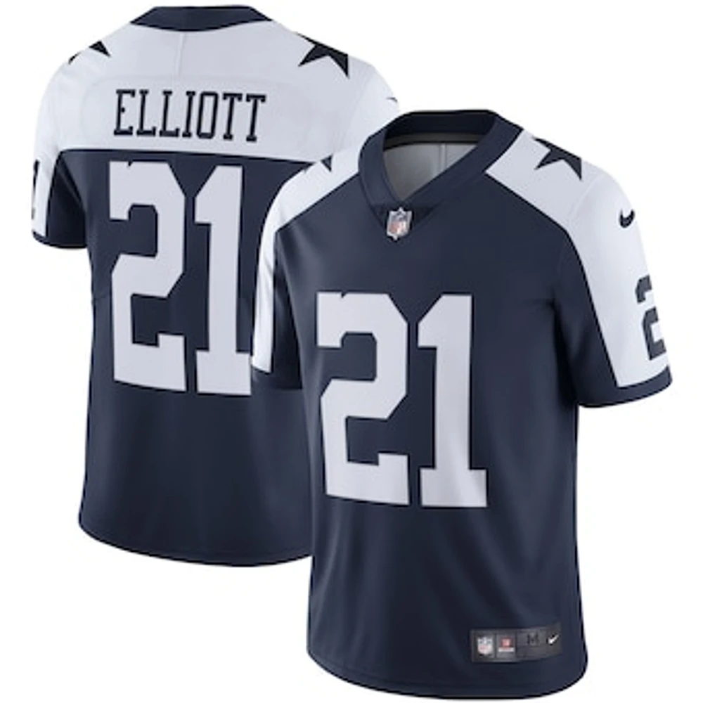 Men's Nike Ezekiel Elliott Navy Dallas Cowboys Alternate Vapor Limited Jersey