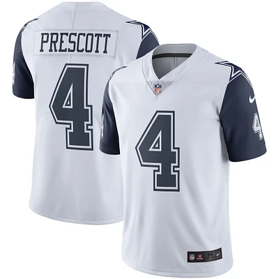 Men's Nike Dak Prescott Dallas Cowboys White Color Rush Vapor Limited Jersey