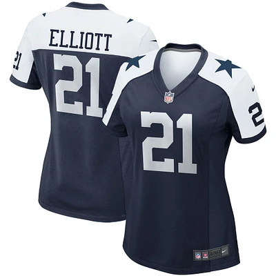 Women's Nike Ezekiel Elliott Navy Dallas Cowboys Alternate Game Team Jersey