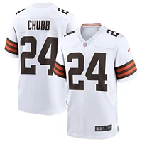 Men's Nike Nick Chubb White Cleveland Browns Game Jersey