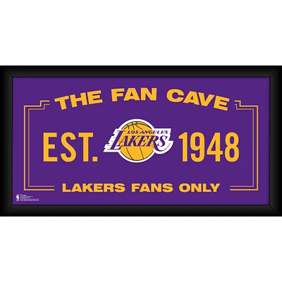 Los Angeles Lakers Framed 10" x 20" Fan Cave Collage