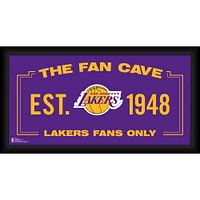 Los Angeles Lakers Framed 10" x 20" Fan Cave Collage