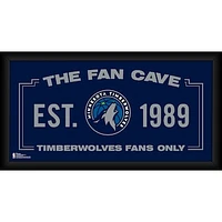 Minnesota Timberwolves Framed 10" x 20" Fan Cave Collage