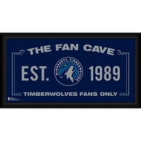 Minnesota Timberwolves Framed 10" x 20" Fan Cave Collage