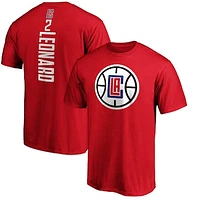 Men's Fanatics Kawhi Leonard Red LA Clippers Team Playmaker Name & Number T-Shirt