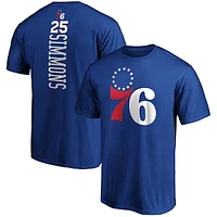 Men's Fanatics Ben Simmons Royal Philadelphia 76ers Playmaker Name & Number Team Logo T-Shirt