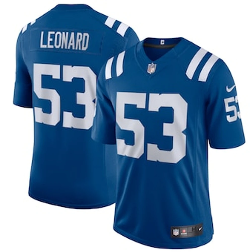 Men's Nike Shaquille Leonard Royal Indianapolis Colts Vapor Limited Jersey