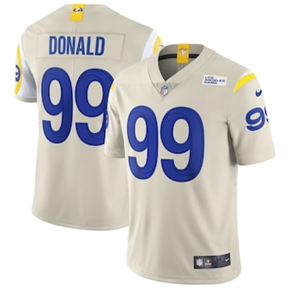 Men's Nike Aaron Donald Bone Los Angeles Rams Vapor Limited Jersey