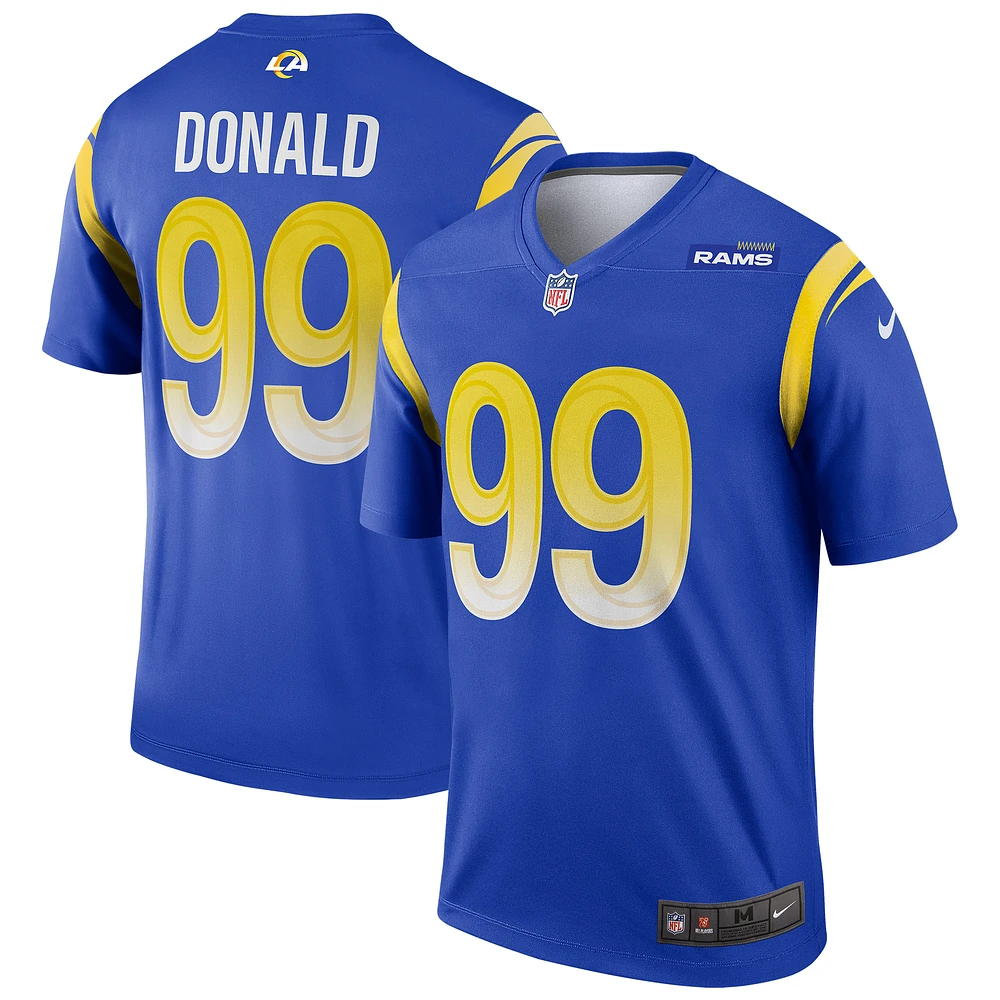 Men's Nike Aaron Donald Royal Los Angeles Rams Team Legend Player Performance Top