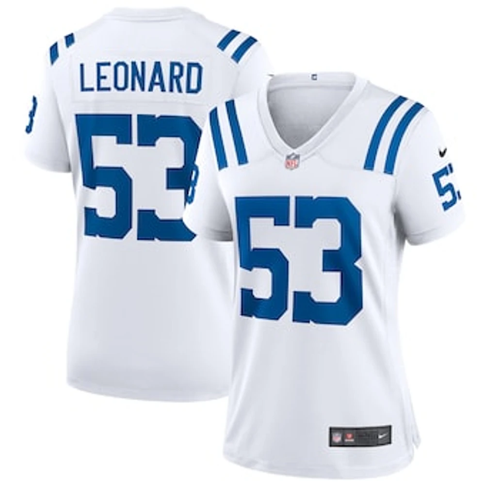 Women's Nike Shaquille Leonard White Indianapolis Colts Game Player Jersey