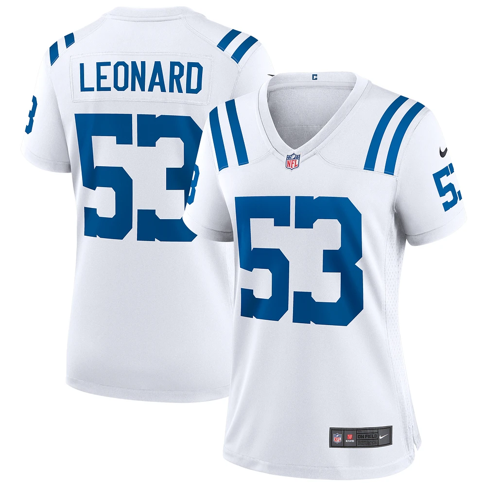 Women's Nike Shaquille Leonard White Indianapolis Colts Game Player Jersey