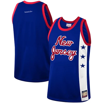 Men's Mitchell & Ness Blue New Jersey Nets Hardwood Classics Team Heritage Fashion