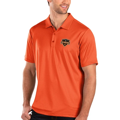 Men's Antigua Orange Houston Dynamo Balance Polo