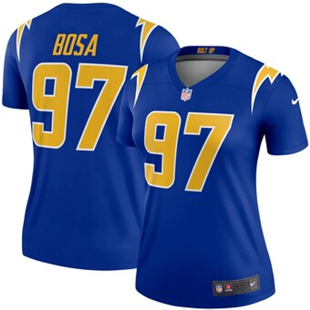 Women's Nike Joey Bosa  Royal Los Angeles Chargers Alternate Legend Player Performance Top