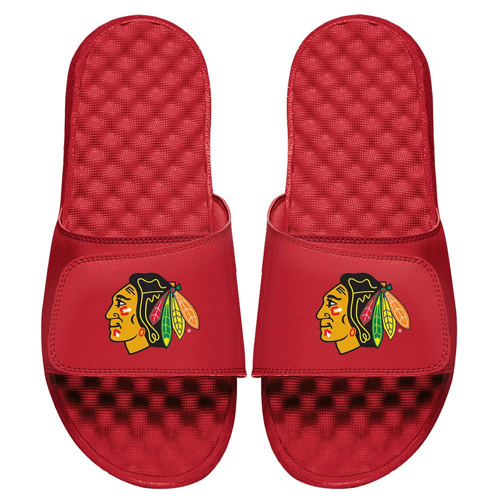 Youth ISlide Red Chicago Blackhawks Primary Logo Slide Sandals