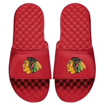Youth ISlide Red Chicago Blackhawks Primary Logo Slide Sandals