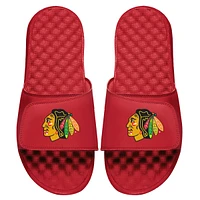 Youth ISlide Red Chicago Blackhawks Primary Logo Slide Sandals