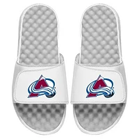 Youth ISlide White Colorado Avalanche Primary Logo Slide Sandals