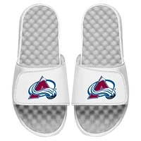 Youth ISlide White Colorado Avalanche Primary Logo Slide Sandals